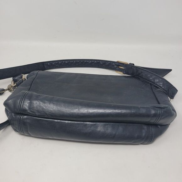 SAS Black Fine Leather Handbag Purse Shoulder Bag Crossbody HandMade In USA San - Picture 5 of 8